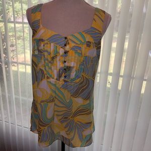 Banana Republic tropical print sleeveless top 12